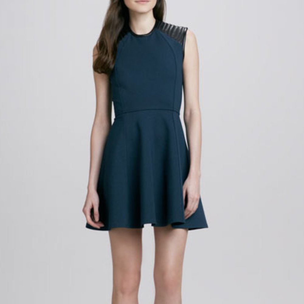 Cut25 Yigal Azrouel Quilted Leather Shoulder Dress Sz 0